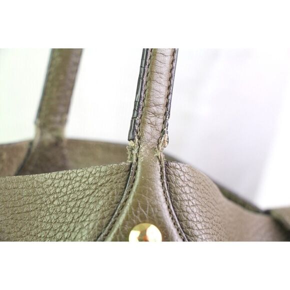 ROOMY Annabel Ingall KHAKI GREEN GENUINE LEATHER SHOULDER BAG HANDBAG TOTE PURSE - Picture 4 of 14